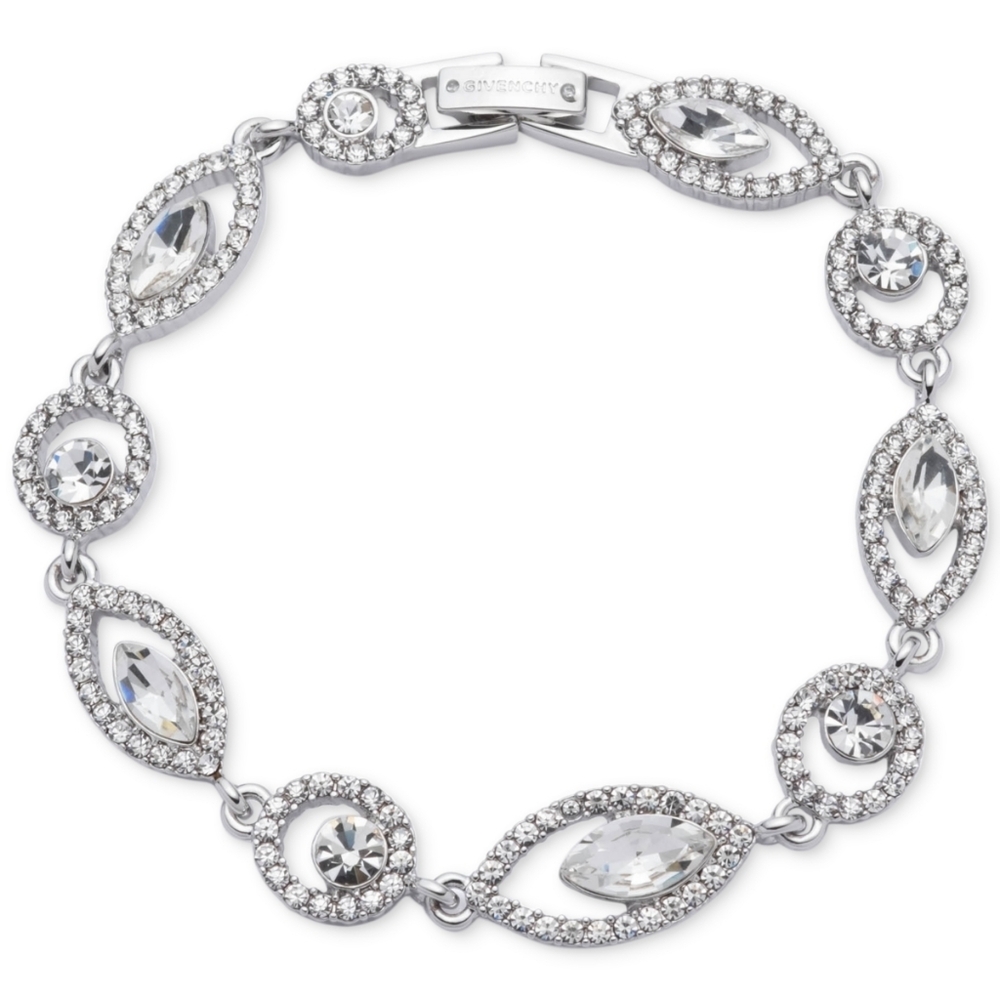 Givenchy Pave Crystal Orb Flex Bracelet - Rhodium NWT ✨️